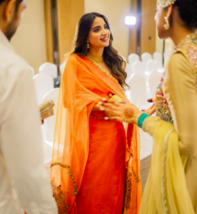 Saboor Aly, Ali Ansari Shine At Dubai Mehndi With Their Stylish Presence